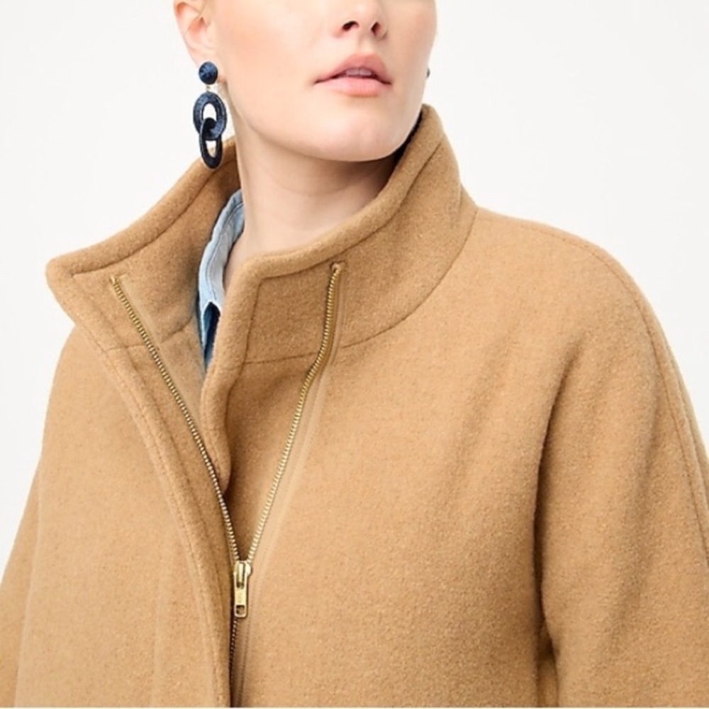 J.Crew Mercantile Women's Cocoon Coat in Italian Stadium-Cloth Wool size 8